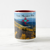 New Mexico Sky Zia Heart Personaliseer Naam Gift T Mok (Midden)