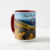 New Mexico Sky Zia Heart Personaliseer Naam Gift T Mok (Voorkant links)