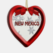 New Mexico Snowflake Heart kerstversiering Keramisch Ornament (Rechts)