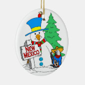 New Mexico Snowman Keramisch Ornament (Rechts)