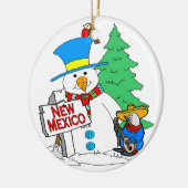 New Mexico Snowman Keramisch Ornament (Links)