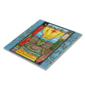 New Mexico Souvenir Alien Balballon Zia Tile Trive Tegeltje (Zijkant)