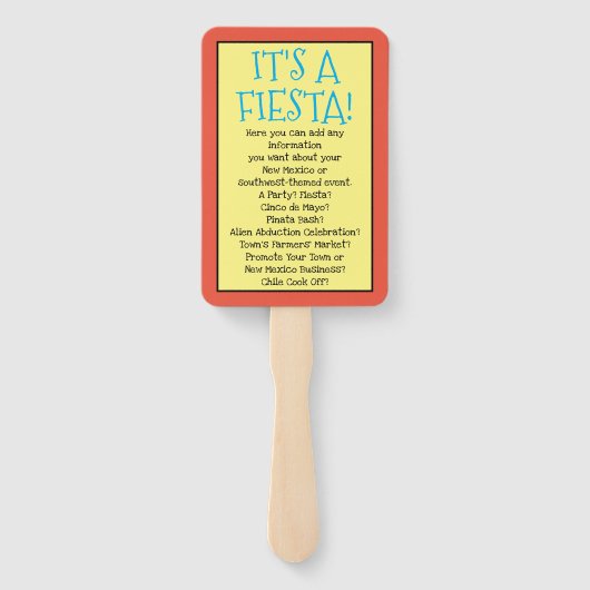 New Mexico Souvenir Alien Hot Air ballon Fiesta Handwaaier (Achterkant)