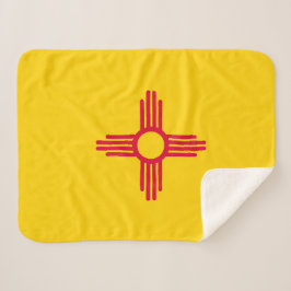New Mexico Staat Vlag Print Patriottisch Sherpa Deken