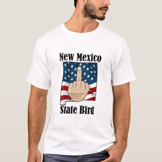 New Mexico staat vogel t-shirt middelvinger (Voorkant)