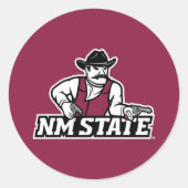 New Mexico State Aggies Ronde Sticker (Voorkant)