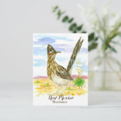 New Mexico State Bird Roadrunner Yucca Briefkaart (Staand voorkant)