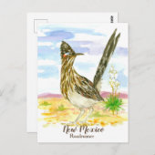 New Mexico State Bird Roadrunner Yucca Briefkaart (Voorkant / Achterkant)