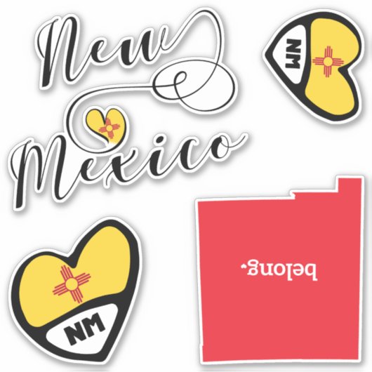 New Mexico State, blad van Die Cut Stickers (Voorkant)