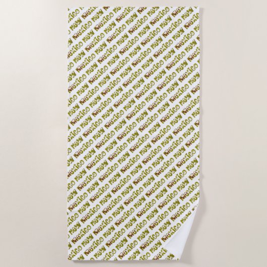 New Mexico State Flag Typography Pattern USA Strandlaken (Voorkant)