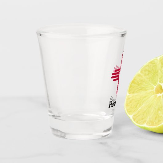 New Mexico State Flag- Zia Sun Personalized Shot Glas (Links)