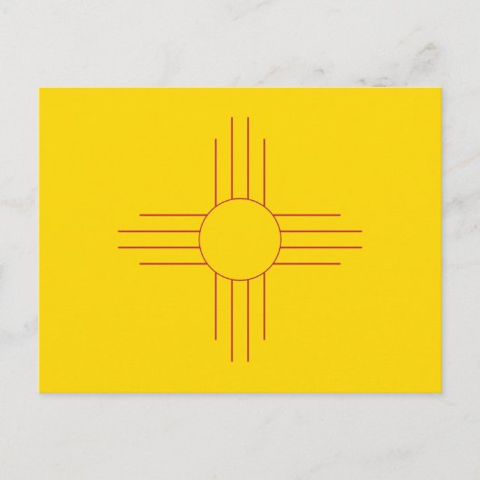 New Mexico State Flag Zia Sun Symbol Briefkaart (Voorkant)