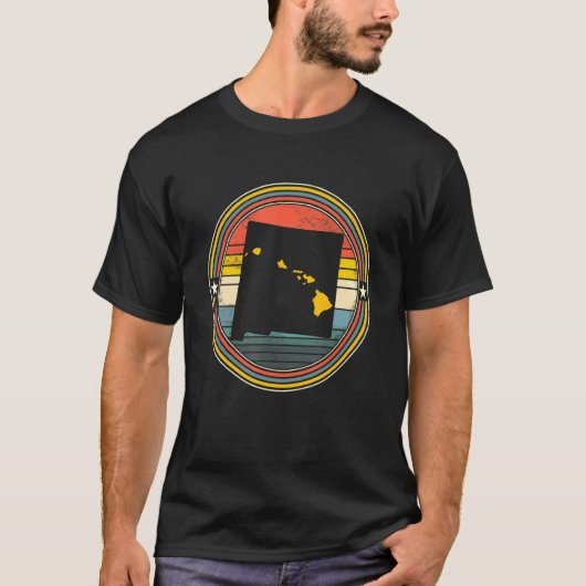 New Mexico State Hawaï Roots Origine State Map Re T-shirt (Voorkant)