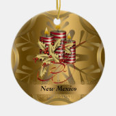 New Mexico State Kerstversiering Keramisch Ornament (Voorkant)