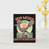 New Mexico State Land Of Enchantment Road Runner S Kaart (Gele Bloem)