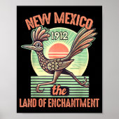 New Mexico State Land Of Enchantment Road Runner S Poster (Voorkant)