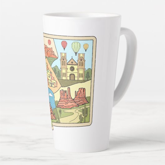 New Mexico State Map  Albuquerque Las Vegas Latte Mok (Rechterhoek)