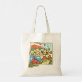 New Mexico State Map Albuquerque Las Vegas Tote Bag (Achterkant)