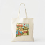 New Mexico State Map Albuquerque Las Vegas Tote Bag (Voorkant)