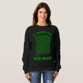 New Mexico State Map St Saint Patrick's Day Green Trui (Voorkant volledig)