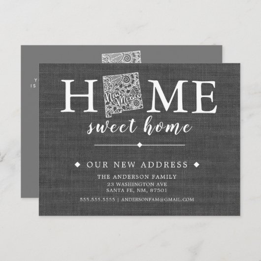 NEW MEXICO State Moving Aankondiging Post Kaart (Voorkant / Achterkant)