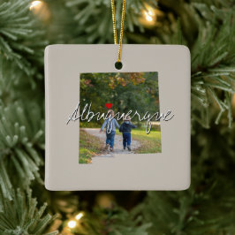 New Mexico State Photo insert and town name Keramisch Ornament