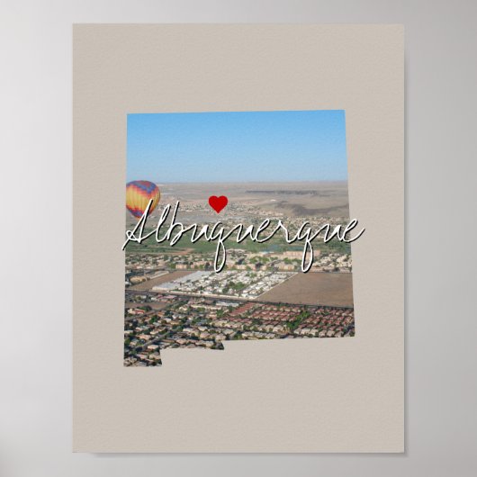 New Mexico State Photo insert and town name Poster (Voorkant)