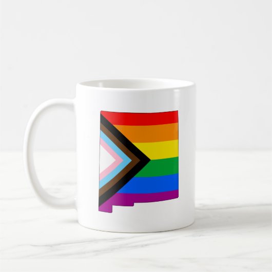 New Mexico State Pride LGBTQ Progress Pride Koffiemok (Links)