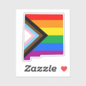 New Mexico State Pride LGBTQ Progress Pride Sticker (Vel)