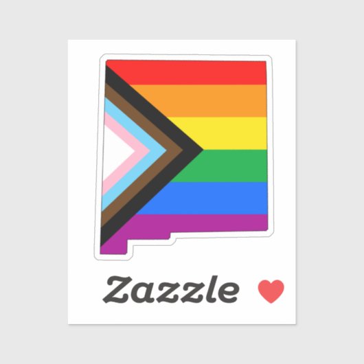 New Mexico State Pride LGBTQ Progress Pride Sticker (Vel)