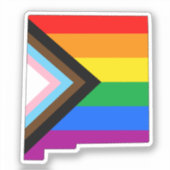 New Mexico State Pride LGBTQ Progress Pride Sticker (Voorkant)