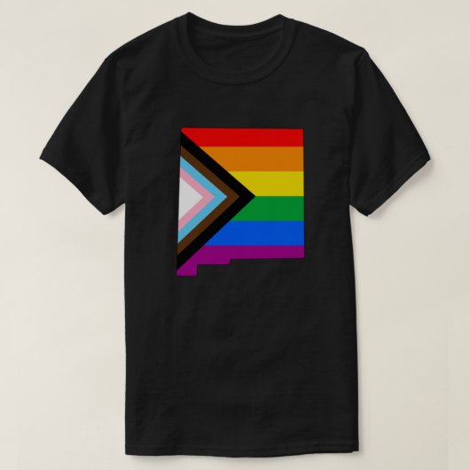 New Mexico State Pride LGBTQ Progress Pride T-shirt (Design voorkant)