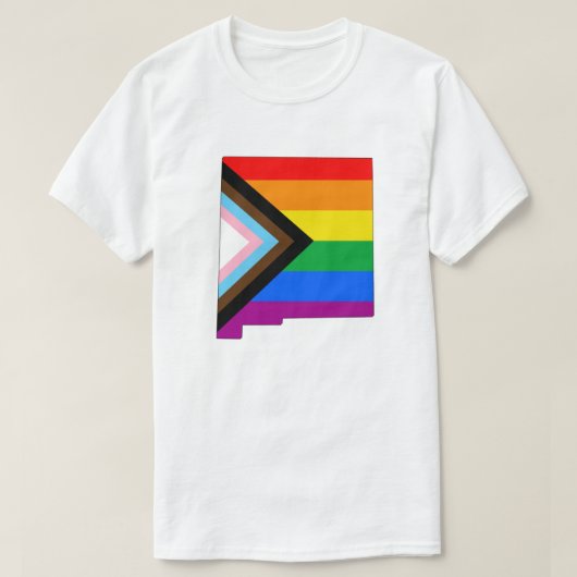 New Mexico State Pride LGBTQ Progress Pride T-shirt (Design voorkant)