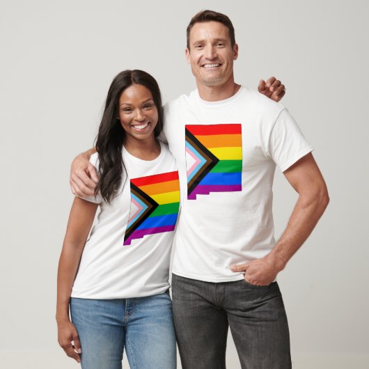New Mexico State Pride LGBTQ Progress Pride T-shirt (Unisex)
