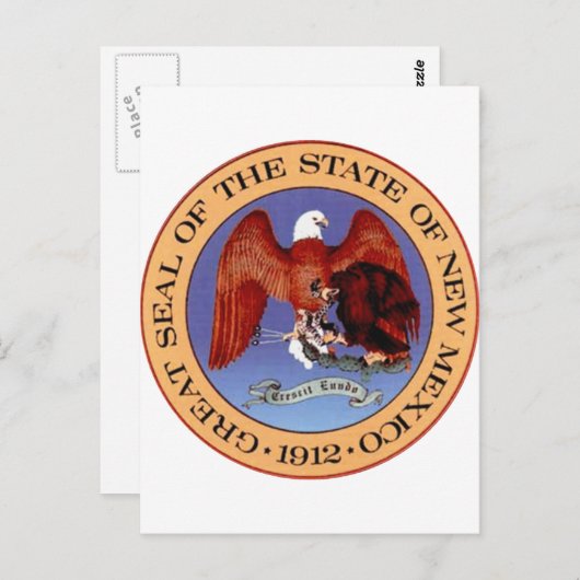 New Mexico State Seal Briefkaart (Voorkant / Achterkant)