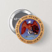 New Mexico State Seal Ronde Button 5,7 Cm (Voorkant /achterkant)