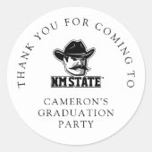 New Mexico State University Afstuderen 7 Ronde Sticker (Voorkant)