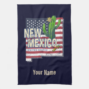 New Mexico State Verenigde Staten Kaart Verenigde Theedoek