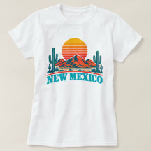 New Mexico Sunset Cactus Woestijn Vintage T-Shirt