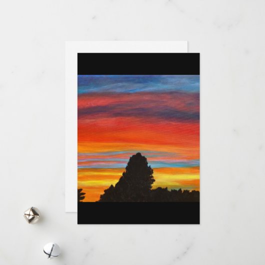 New Mexico Sunset: Het land van betovering Feestdagenkaart (Voorkant / Achterkant in situ)