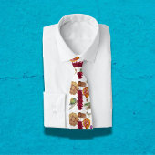 New Mexico Symbols Zia Hot Air Balloon roadrunner Stropdas