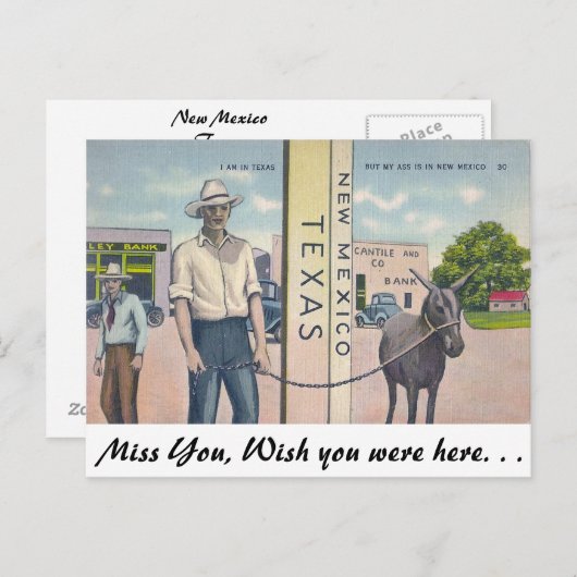 New Mexico-Texas Briefkaart (Voorkant / Achterkant)