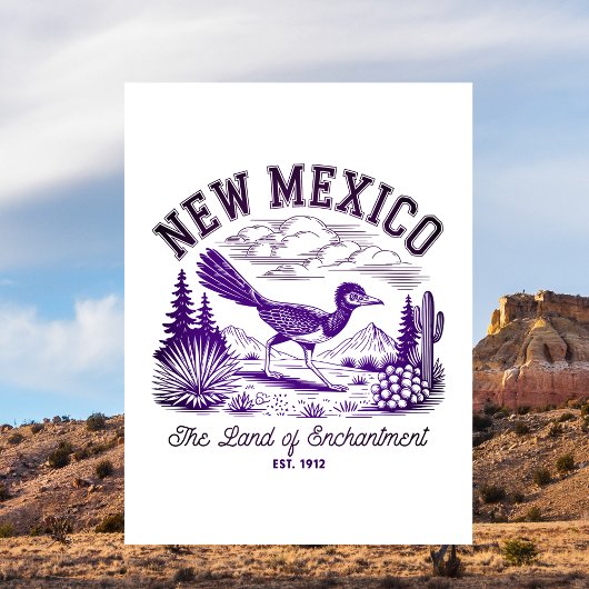 New Mexico The Land of Enchantment Est. 1912 Briefkaart