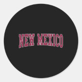 New Mexico - Throwback Design - Clic Ronde Sticker (Voorkant)