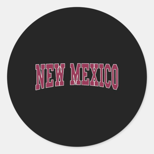 New Mexico - Throwback Design - Clic  Ronde Sticker (Voorkant)