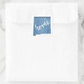 New Mexico Thuis Houtstructuur Vierkante Sticker (Tas)
