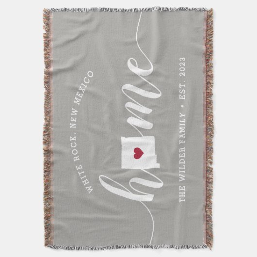 New Mexico Thuisstaat Gepersonaliseerd Deken (Voorkant Verticaal)