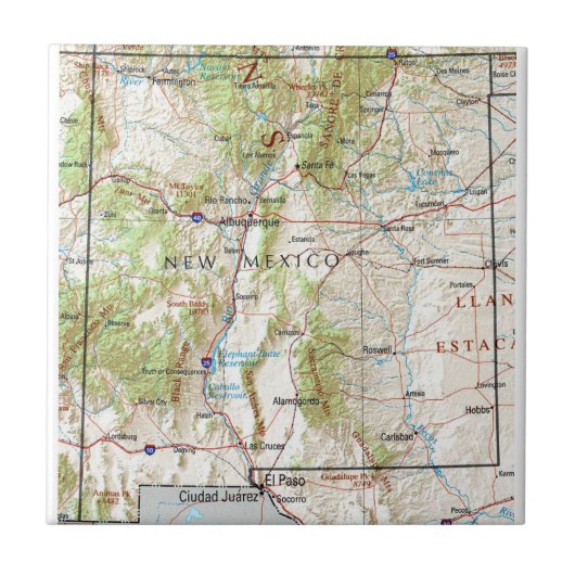 New Mexico Tile Tegeltje (Voorkant)