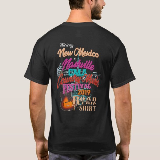 New Mexico to Nashville CMA Music Fest T-Shirts (Achterkant)