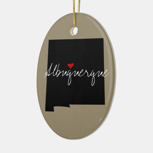 New Mexico Town Keramisch Ornament (Links)